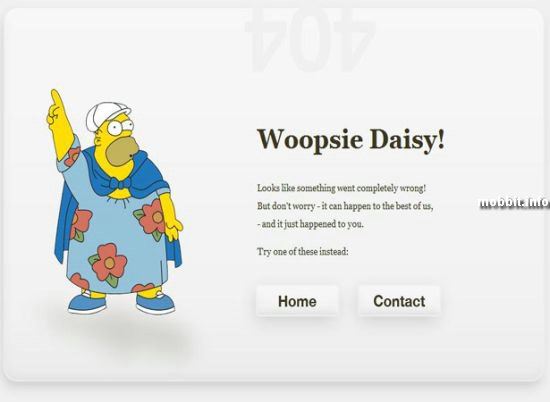 заставки для страниц с Ошибкой 404