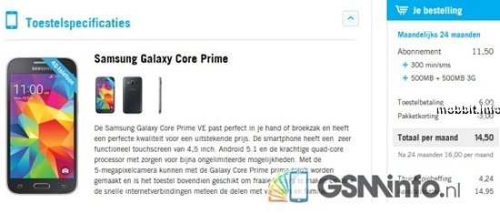 Galaxy Core Prime Value Edition