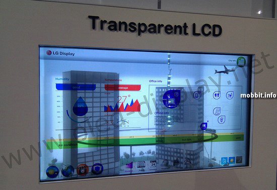 47-дюймовый прозрачный IPS LCD дисплей