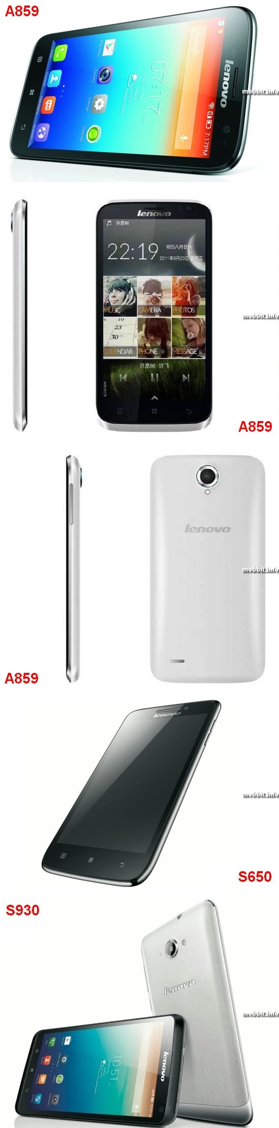 Lenovo A859, S930  S650    