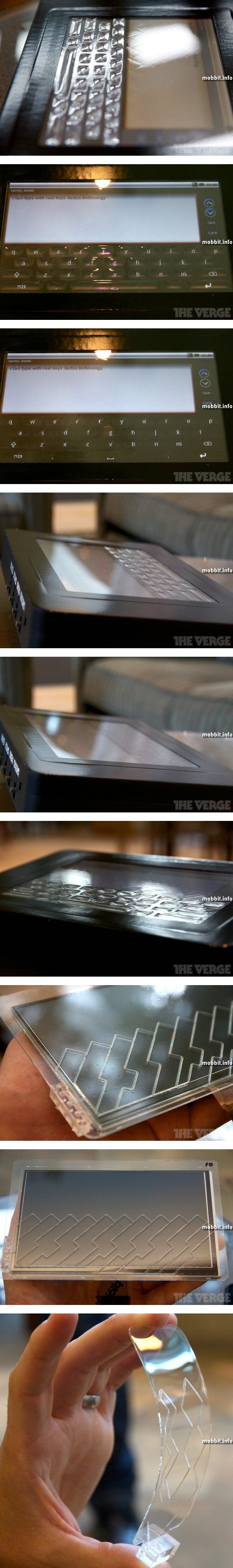 Сенсорный экран с возникающими и исчезающими физическими клавишами от Tactus