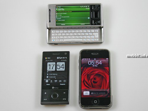 Xperia X1, HTC Touch Diamond или iPhone