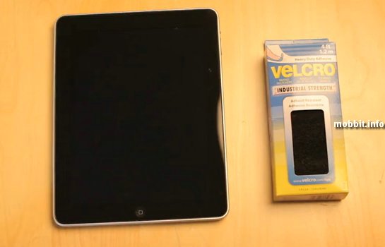 iPad + Velcro