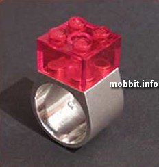 кольца с детальками Lego