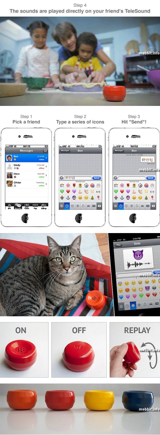 MOBBIT: Your Mobility / Динамик TeleSound — озвучивает смайлы (6 фото +  видео)